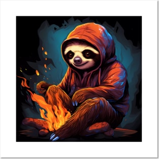 Campfire Sloth Posters and Art